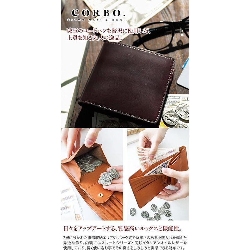 蔵 コルボ 二つ折り財布 本革 CO-1LL-1501-15 メンズ ブラック 財布、帽子、ファッション小物