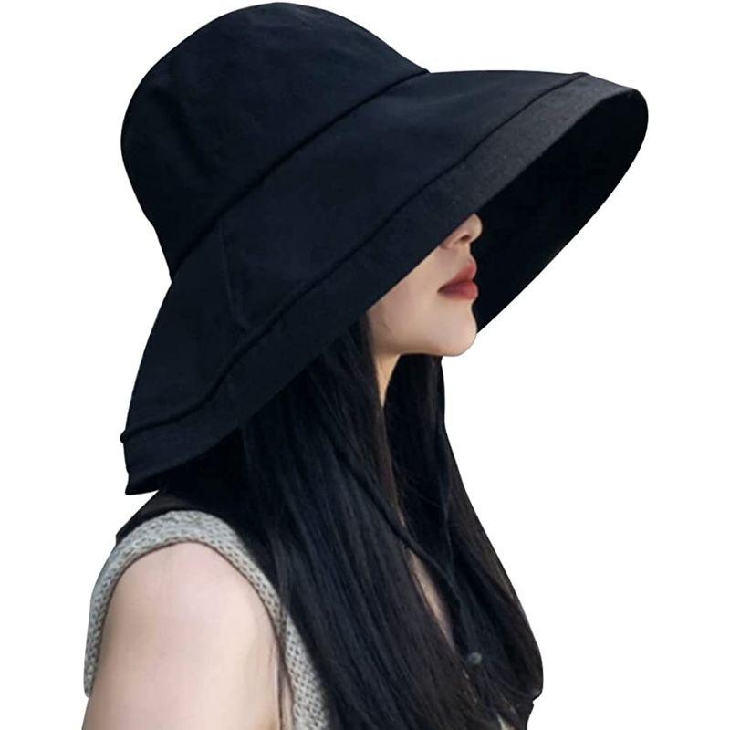 日本全国 送料無料 つば広ハット 帽子 レディース 日焼け防止UVカット 紫外線対策 小顔効果 ブラ