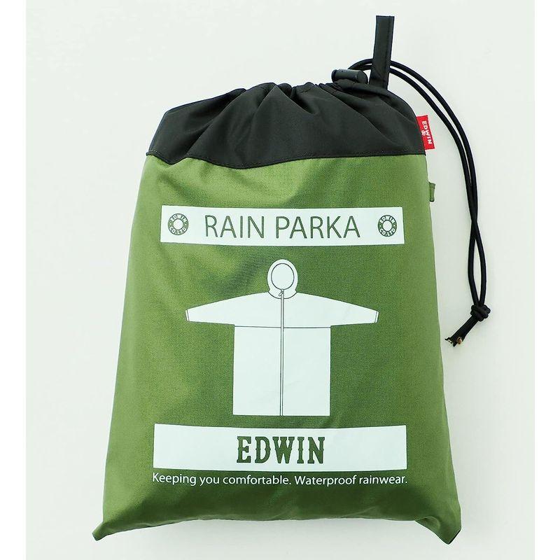 エドウィン レインコート レインパーカー カッパ 雨具 防水 メンズ オリーブ M