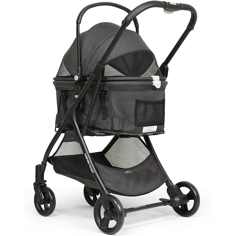 Beberoadペットカート ペットバギー 多機能折りたたみ式猫小型犬ペットベビーカー 取り外し可能なバスケット 金属製のハンドル 3way ペットバギー 多機能折りたたみ式猫小型犬ペットベビーカー 取り外し可能なバスケット 金属製のハンドル 3way