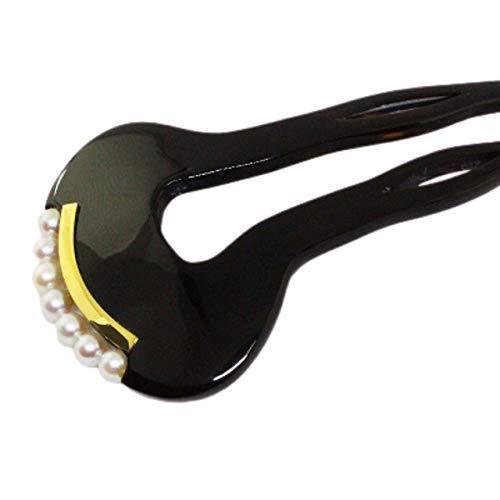 売り切れ必至 本べっ甲 かんざし 丸型 あこや 本真珠 18金プレート付 ヘア アクセサリー ワンランク上のシンプルで上品な簪 お買い求めしやすい価格 Skylanceronline Com