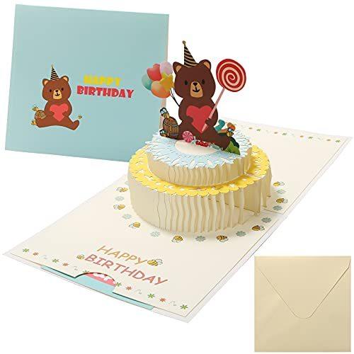 YOVOY 4点セット ポップアップカード 品質が 立体カード 可愛い 誕生日カード 感謝 お祝い 3D 記念日 NEW 結婚カード すべての機会 手作りの贈り物
