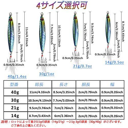 メタルジグ ライトショアジギング ショアジギング ルアー 青物 根魚 シーバス ヒラメ アジ ぶっ飛び メッキ反射5色10本 40gセット S Luce Japan 通販 Yahoo ショッピング
