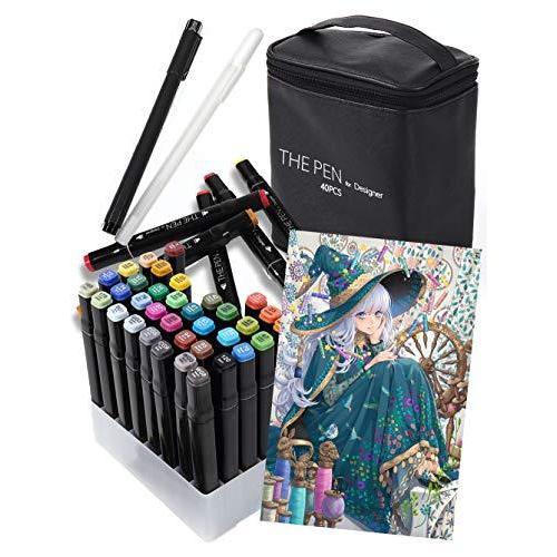 The Pen For Designer マーカーペン 40色 セット ペンケース スタンド ホワイト ライナーペン 付き イラストマーカー アルコー S Luce Japan 通販 Yahoo ショッピング