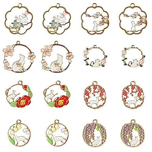 チャーム パーツ ネコ 花 アクセサリー ハンドメイド 和風 Juju 白ネコ花16 S Luce Japan 通販 Yahoo ショッピング