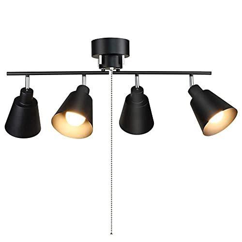 Depuley シーリングライト 4灯 スポットライト 黒 レトロ おしゃれ リビングライト ペンダントライト 6 8畳 プルスイッチ キッチン用 台 S Luce Japan 通販 Yahoo ショッピング
