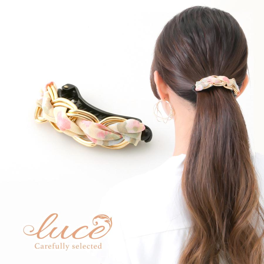 ヘアクリップ レディース バナナクリップ コンパクト ポニークリップ ツイスト まとめ髪 フラワー レトロ Jh1018 Grande Luce 通販 Yahoo ショッピング