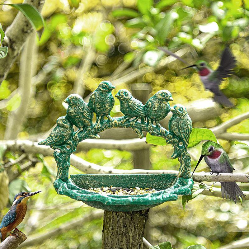 Sungmor 鳥 エサ台 餌入れ 餌台 給水器 水浴 野鳥 バードフィーダー 給餌台 ベランダ 庭 屋外 野鳥観察 飾り物 鳥6羽