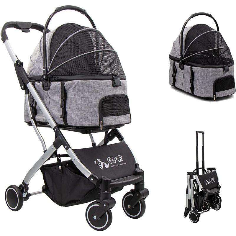 GPR 3WAY 分離 自立式 ペットカート 犬用ベビーカー 犬 カート 猫 バギー 軽量コンパクト 取り外し可能 四輪サスペンション 対面 3WAY 分離 自立式 ペットカート 犬用ベビーカー 犬 カート 猫 バギー 軽量コンパクト 取り外し可能 四輪サスペンション 対面