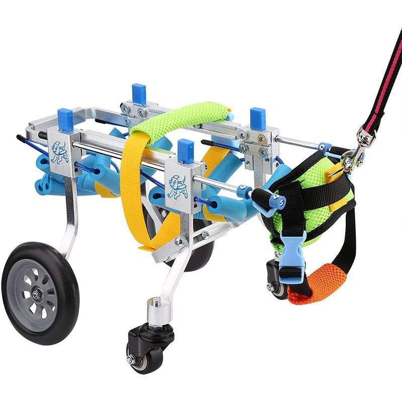 Atyhao 犬用4輪歩行器 ペット用車いす 犬用車椅子 歩行補助 老犬介護 障害ペット 犬用車椅子 犬用4輪歩行器 ペット用車いす 歩行補助 老犬介護 障害ペット 4輪タイプ 約