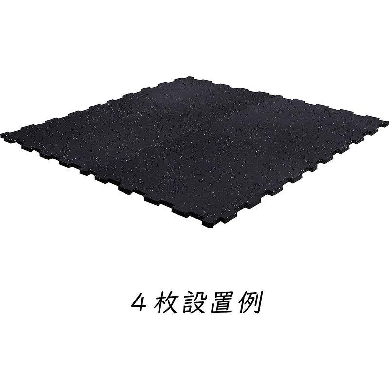 中古】ISL ラバートレーニングマット ブラックxグレーチップ 15mmフラットモデル インターロックタイプ 48.5x48.5cm 10枚セット 自転車アクセサリー Tacx タックス NEO Track ネオトラック