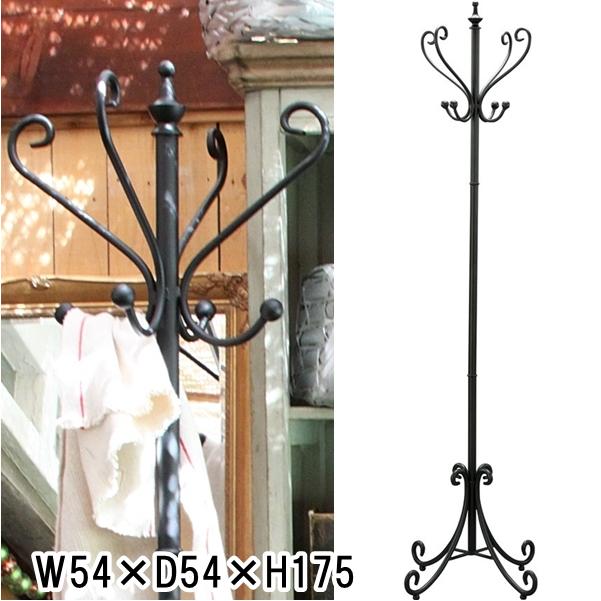 ポールハンガー 帽子掛 コート掛/アイアン/幅54 奥行54 高さ175 | 