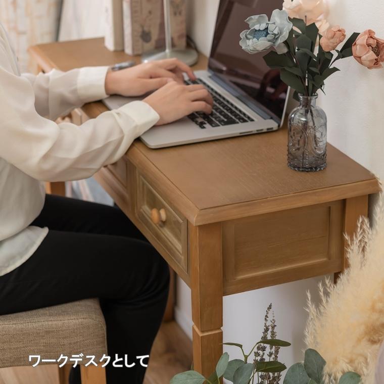 コンソールデスク テーブル/アンティーク調/引出/幅100 高さ74 |  | 12