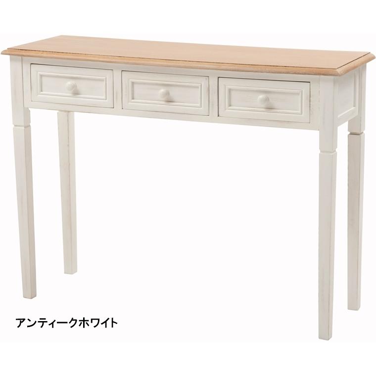コンソールデスク テーブル/アンティーク調/引出/幅100 高さ74 |  | 04