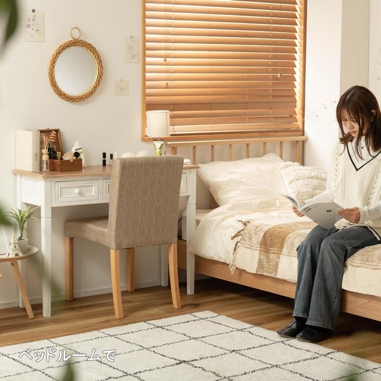 コンソールデスク テーブル/アンティーク調/引出/幅100 高さ74 : 内装