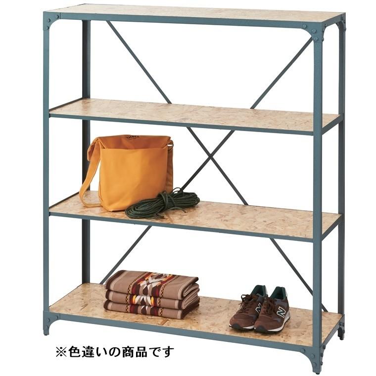 オープンラック シェルフ/ヴィンテージ什器 3段/幅121 奥行43 高さ138