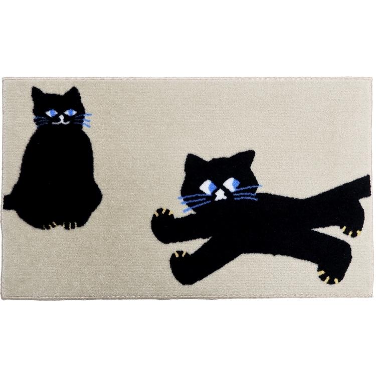 玄関マット ドアマット 屋内用/45×75cm/モダンデザイン/洗える/SOU SOU コラボ/ねこ/日本製 |  | 01