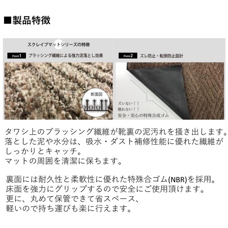 ドアマット 靴拭きマット/90×180cm/洗える/スクレイプマットD 最上級/日本製/業務用/２カラー |  | 09