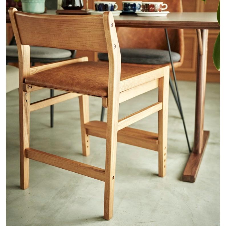 キッズチェア 高さ調節/天然木 合皮/幅48 座面高46〜55 |  | 08