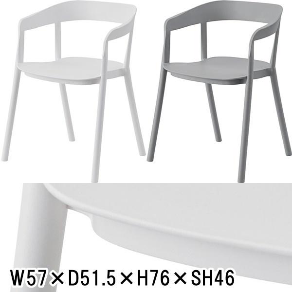 チェア 樹脂製チェア アームチェア/肘付き/１脚/幅57 座面高46 | 