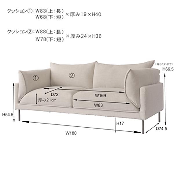 ソファー ソファ/三人掛け/ロースタイル可/幅193 高さ84 座面高46/送料お問い合わせ |  | 17