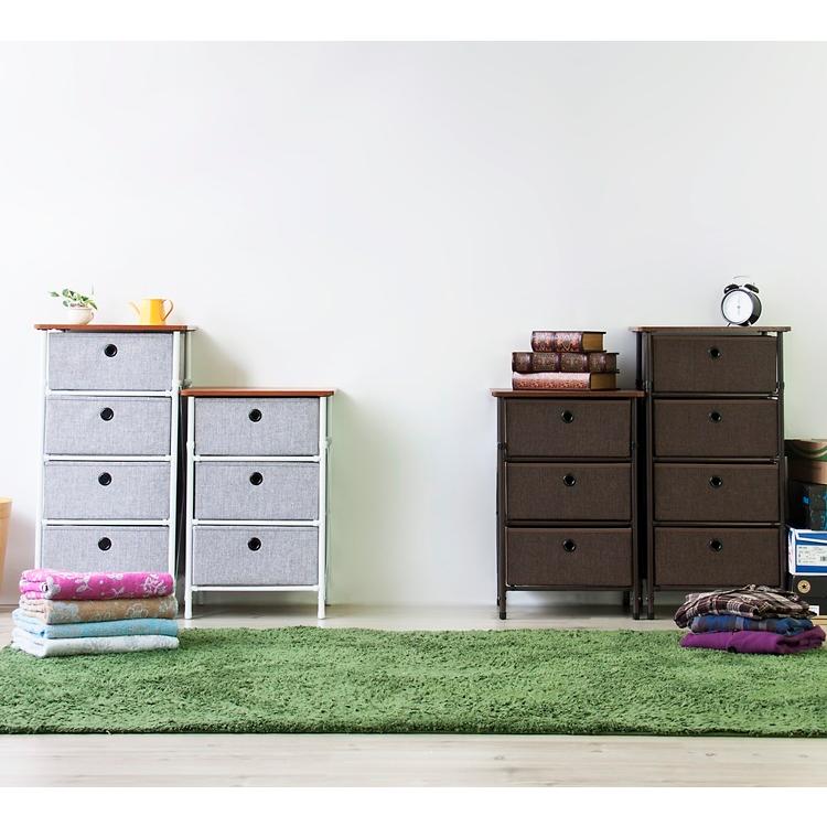 チェスト/布製 ボックス 引き出し 衣類収納/4段/幅40 奥行32 高さ76