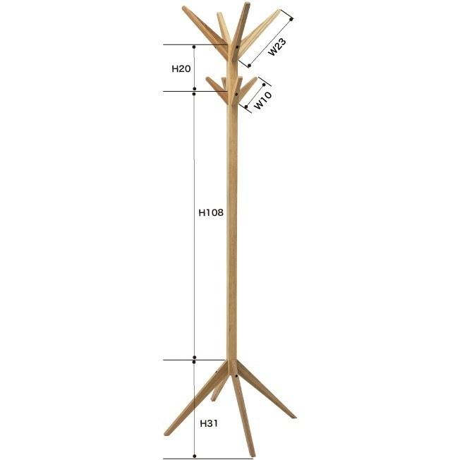 ポールハンガー 帽子掛 コート掛/天然木/幅61 奥行61 高さ179 |  | 08