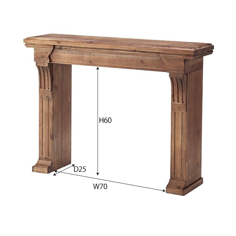マントルピース/ディスプレー/暖炉装飾 棚 飾り棚/天然木/幅100 奥行26