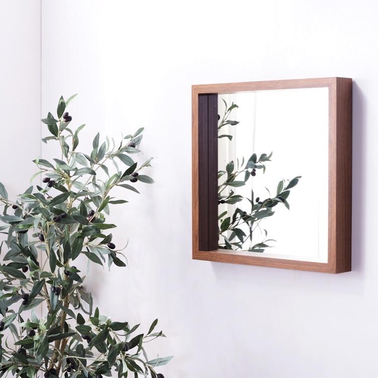 壁面ディスプレー/ミラー サイズＬ/壁面収納/１個/幅42 高さ42 |  | 07