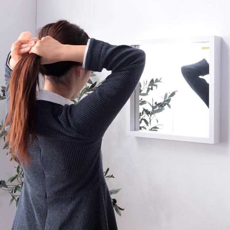 壁面ディスプレー/ミラー サイズＬ/壁面収納/１個/幅42 高さ42 |  | 09