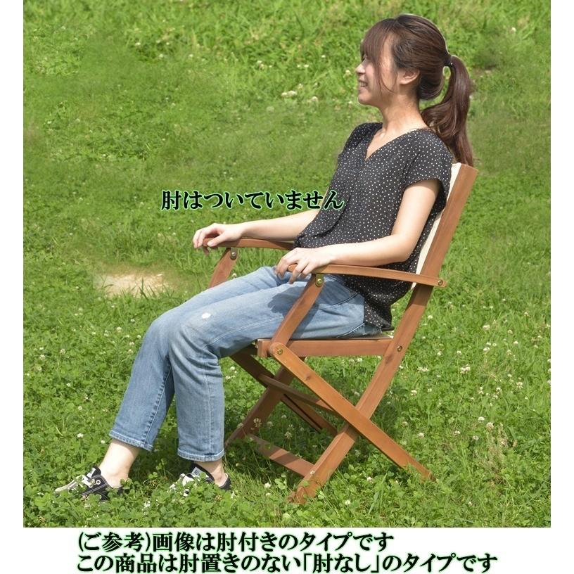 チェア ガーデンチェア デッキチェア/折畳み 天然木/1脚/幅48 座面高