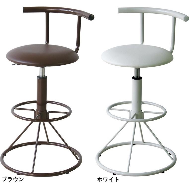 ハイチェア カウンターチェア/回転昇降機能付 合皮/1脚/幅41 座面高57