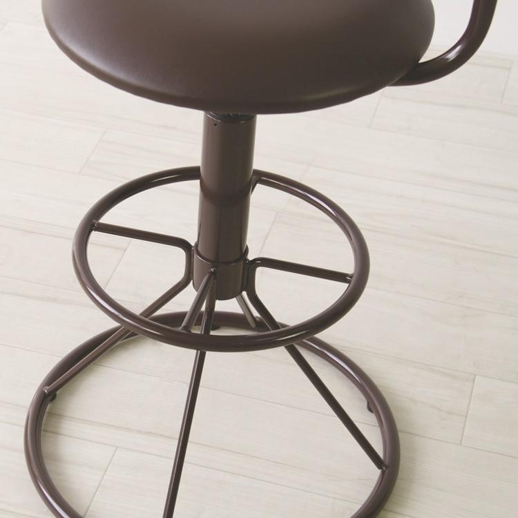 ハイチェア カウンターチェア/回転昇降機能付 合皮/1脚/幅41 座面高57