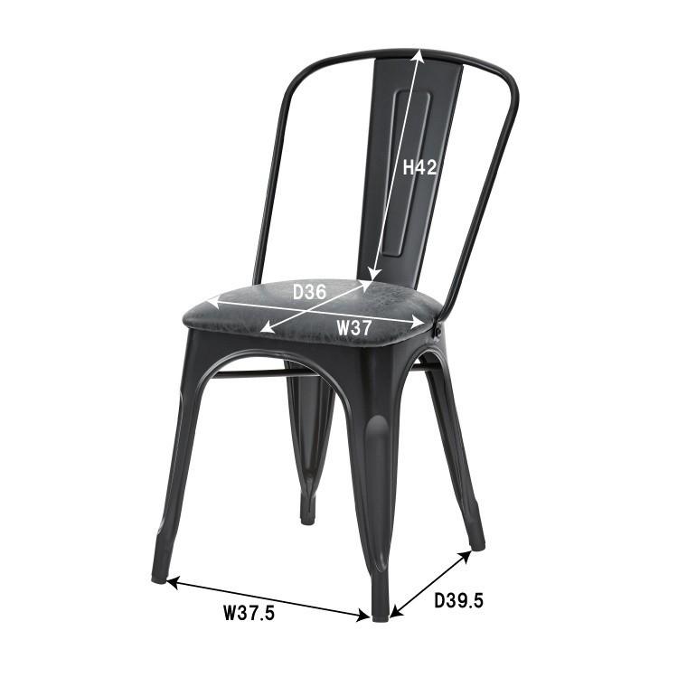 チェア ダイニングチェア/スチール 合皮/１脚/幅44 座面高47 |  | 18