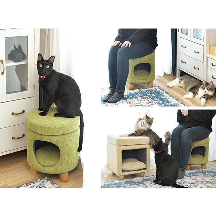 スツール ペットハウス キャットハウス 猫/幅33 奥行33 高さ41