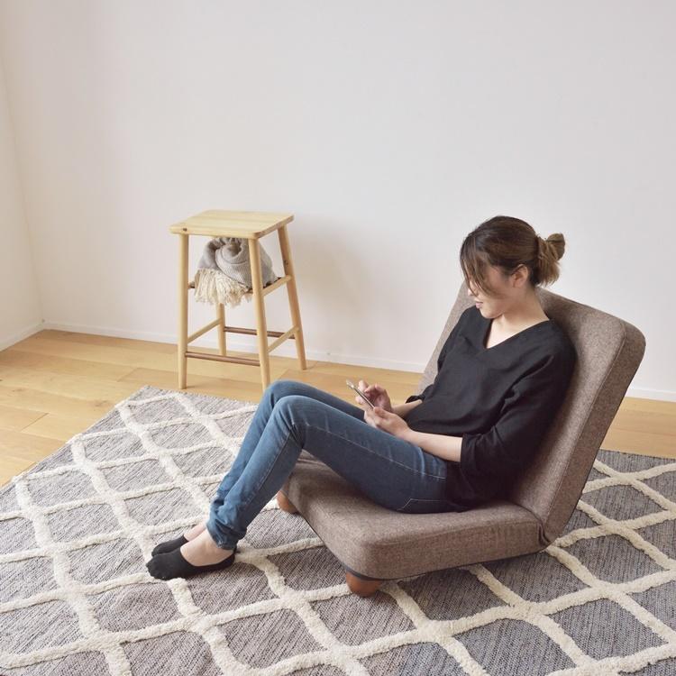 座椅子 リクライナー/14段階 リクライニング/幅65 高さ58 座面高20