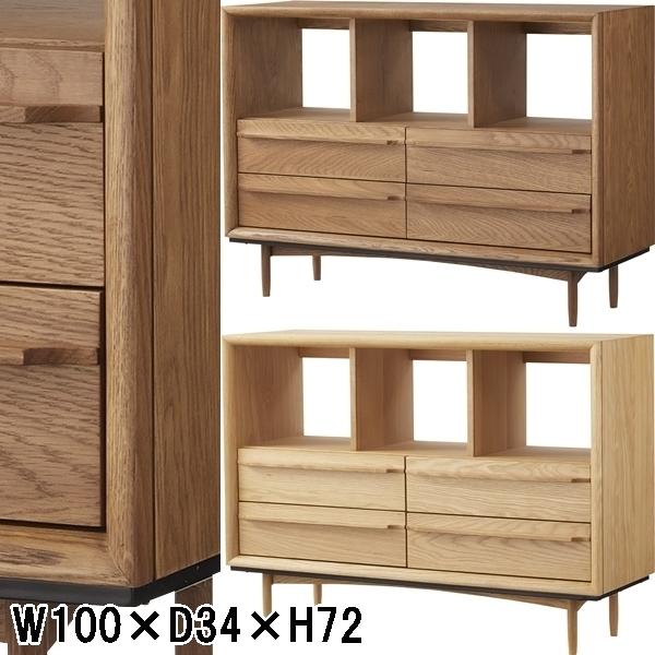 オープンラック シェルフ 本棚/チェスト/引出 収納/幅100 奥行34 高さ72 | 