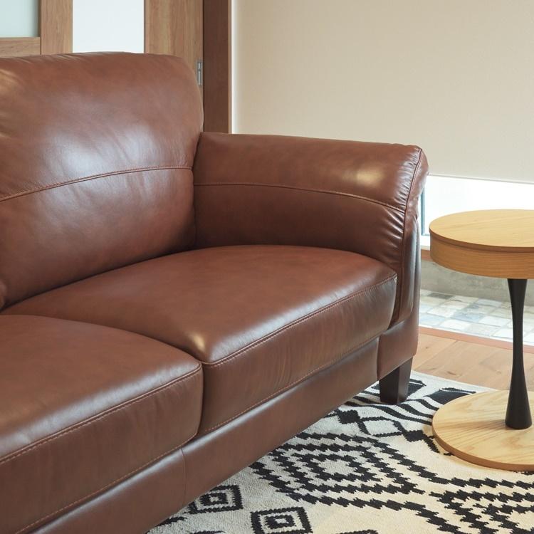 ソファー ソファ/三人掛け/本革 レザー 大型/幅178 奥行91 高さ