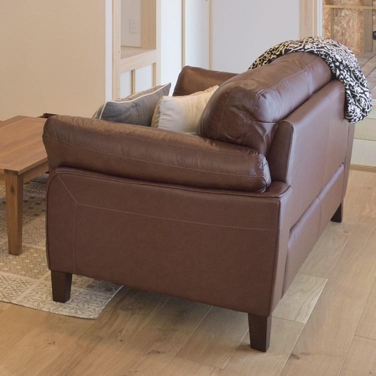 三人掛けレザーソファ ソファー ソファ/三人掛け/本革 レザー 大型/幅178 奥行91 高さ