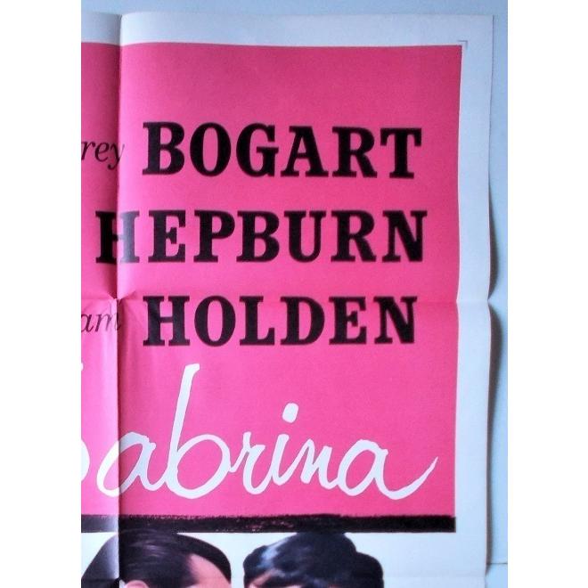 オードリー・ヘプバーン△麗しのサブリナ：62Ｒアメリカ版ポスター／ウィリアム・ホールデン、ハンフリー・ボガート　ビリー・ワイルダー｜lucerne2003｜03