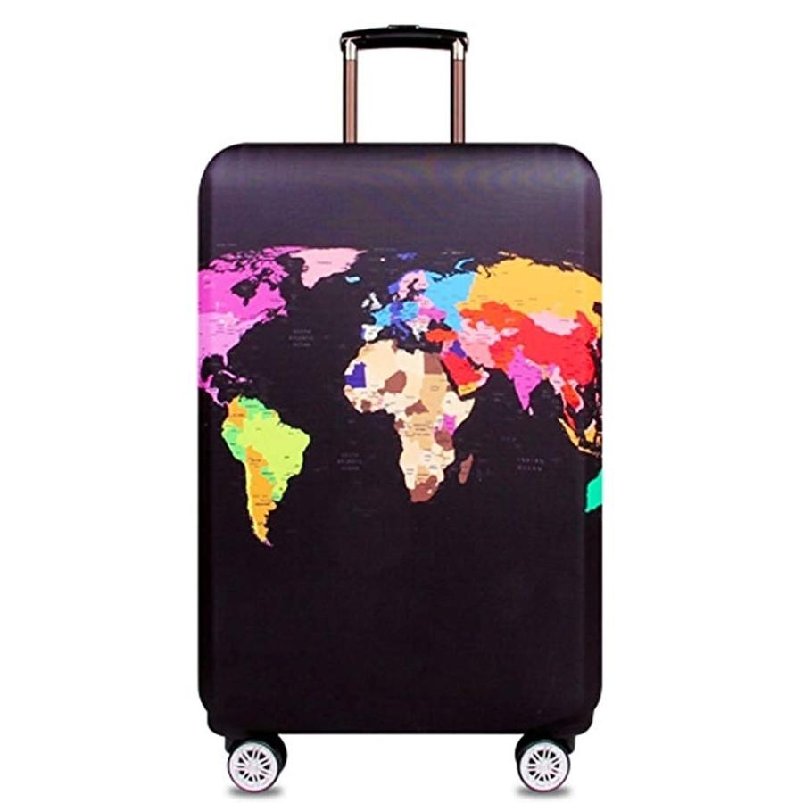 スーツケースカバー 伸縮素材 欧米風 世界地図 キャリーバッグ カバー トランクカバー 耐久性 お荷物カバー 防塵カバー 人気 おしゃれ か ショップ ルシア 通販 Yahoo ショッピング