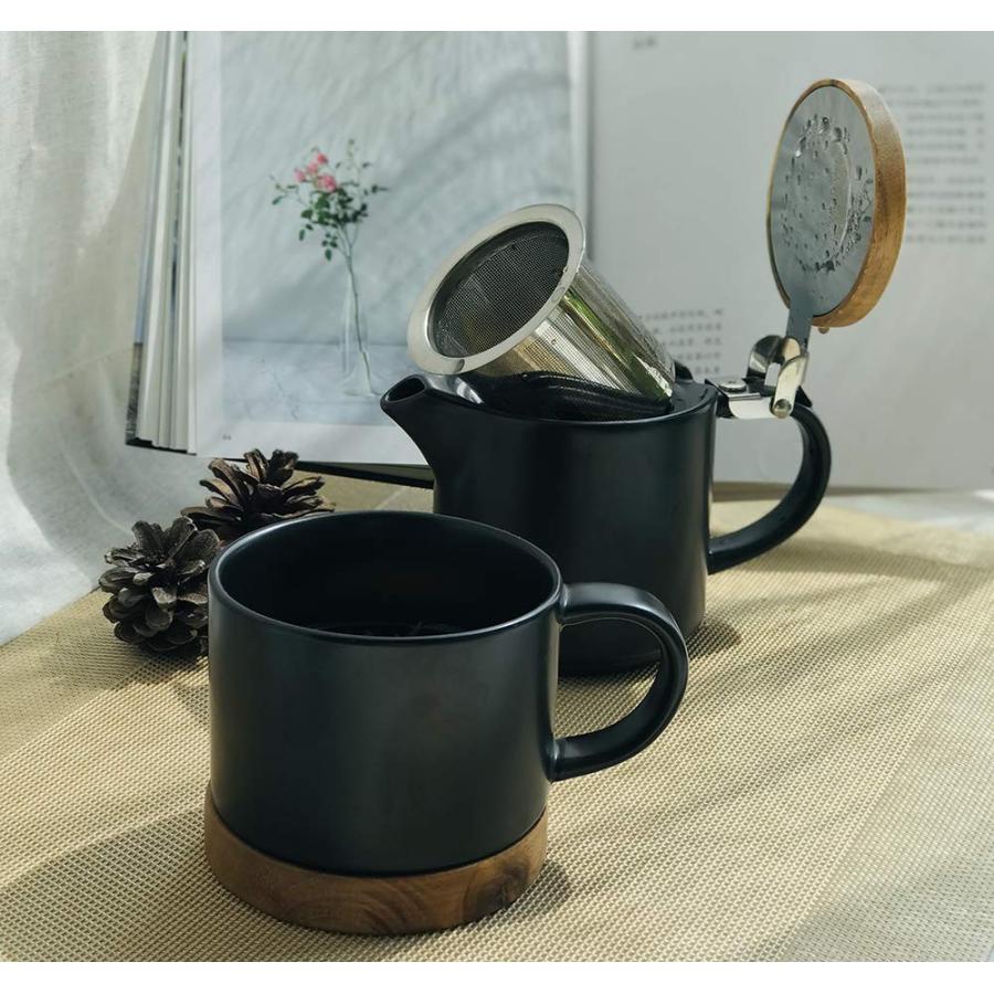 Clapoyis マグカップ コーヒーカップ 急須 湯飲み セット 茶こし付き おしゃれ 北欧 ブラック 陶器 メンズ レディペアカップ C ショップ ルシア 通販 Yahoo ショッピング