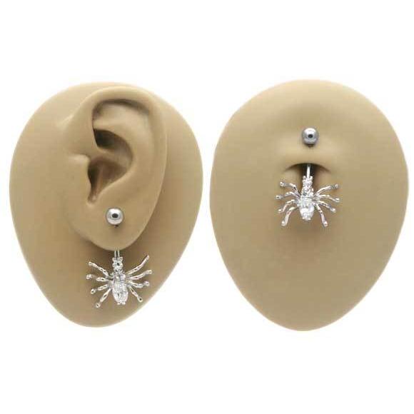 即日出荷】14G ボディピアス ジュエルスパイダー 蜘蛛のへそピアス