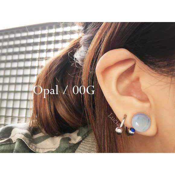 即日出荷】2G ピアス ボディピアス 天然石 シングルフレア アイレット