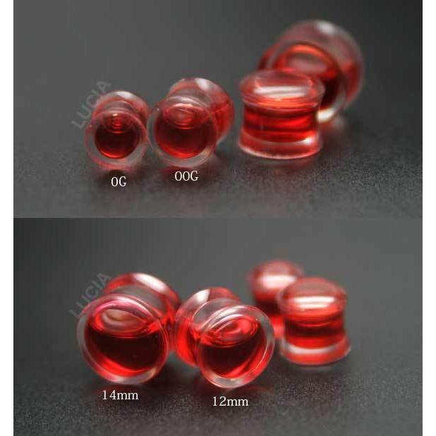 即日出荷】00G 0G ピアス ボディピアス 血液 ブラッド プラグ リキッド
