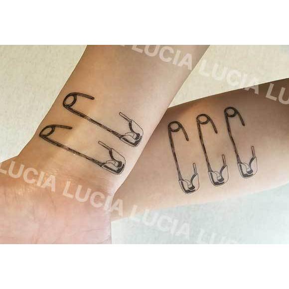 即日出荷】タトゥーシール 安全ピン ユニーク フェイクタトゥー