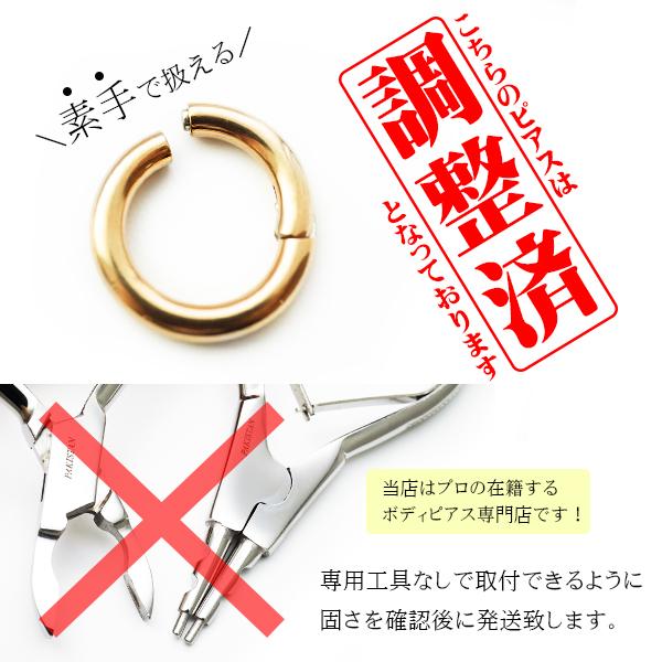 即日出荷】チタン 16G ピアス ボディピアス リングピアス