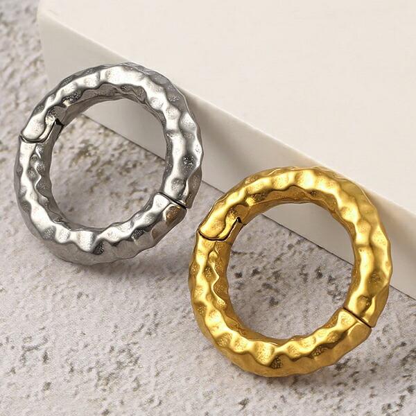 即日出荷】4G ピアス ボディピアス 槌目 メンズ ワンタッチピアス