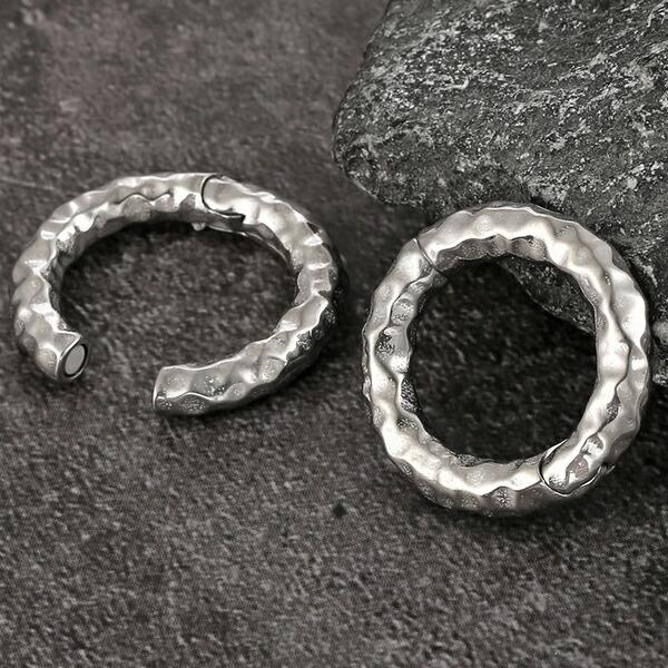 即日出荷】4G ピアス ボディピアス 槌目 メンズ ワンタッチピアス