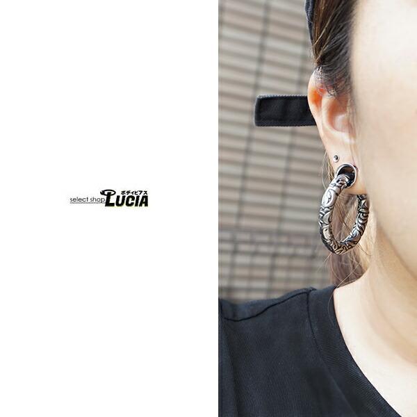 即日出荷】2G ピアス ボディピアス デザイン彫り メンズ ワンタッチ